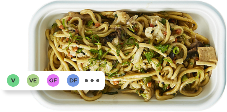 Individually packaged pasta meal